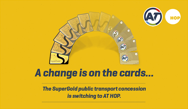 A change is on the cards... The SuperGold public transport concession is switching to AT HOP